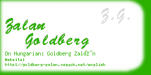 zalan goldberg business card